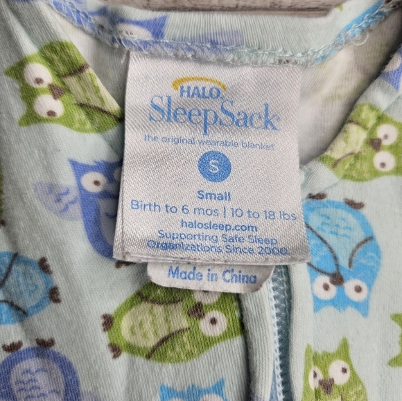 Halo SleepSack Small 0-6 months Owl print blues - Picture 3 of 3